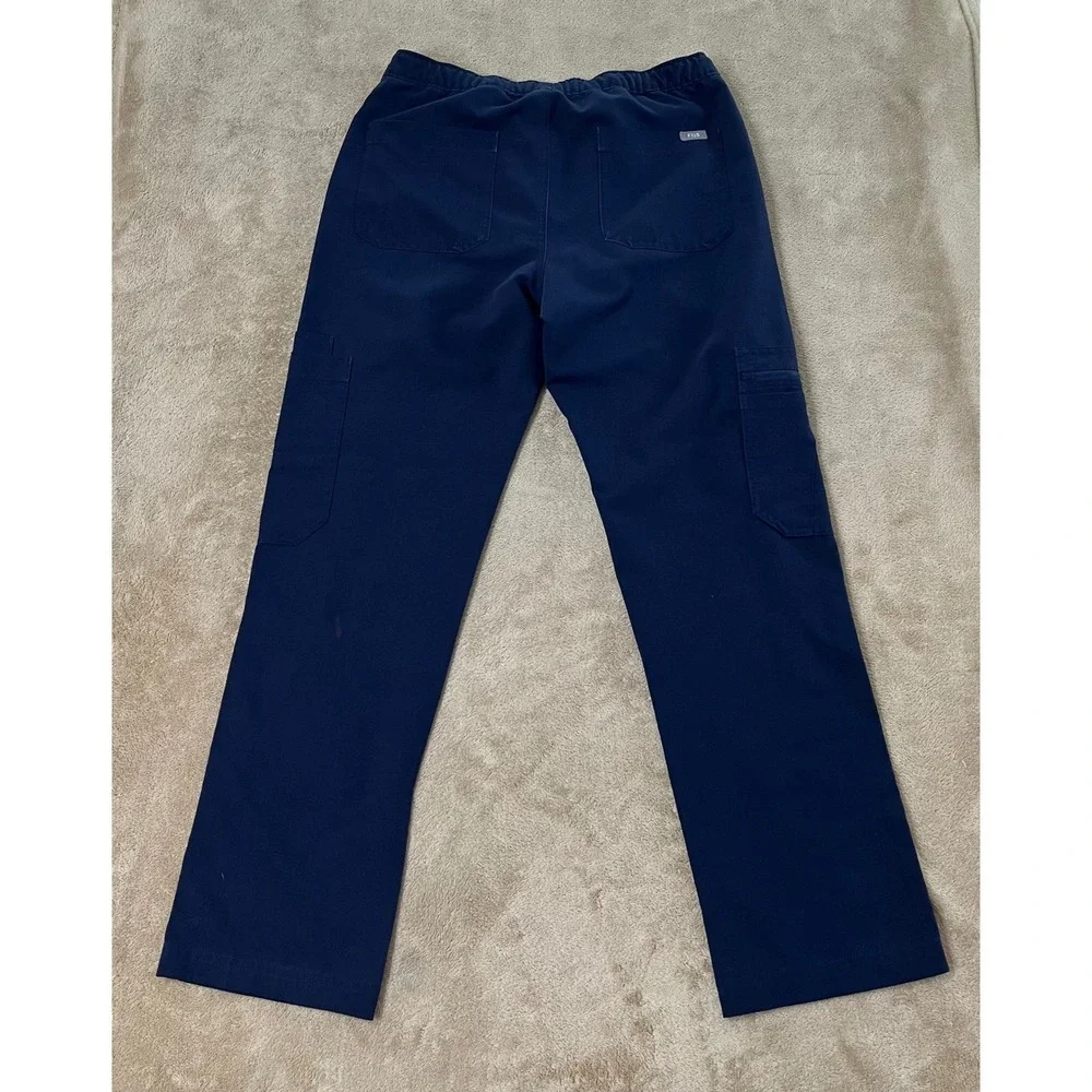 FIGS Technical Collection Scrub Pants Men's XS Navy Blue Cargo Pockets TM3001S
